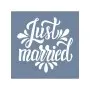 EHY139 Just Married Stencil 20x20cm