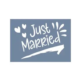 EHY140 Just Married Stencil 21x30cm