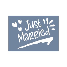 EHY140 Just Married Stencil 25x35cm