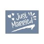 EHY140 Just Married Stencil 25x35cm