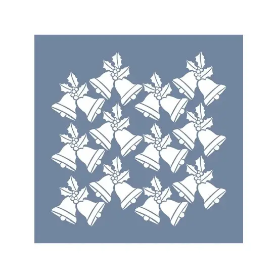 EHYB82 Yılbaşı Çan Stencil 25x25cm