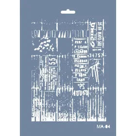 MA04 Mix Media Modern Yazı Stencil 21x29cm