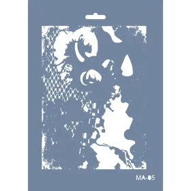 MA05 Mix Media Soyut Desen Stencil 21x29cm