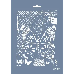MA07 Mix Media Kelebek Stencil 21x29cm