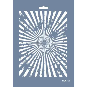 MA11 Mix Media Geometrik Desen Stencil 21x29cm