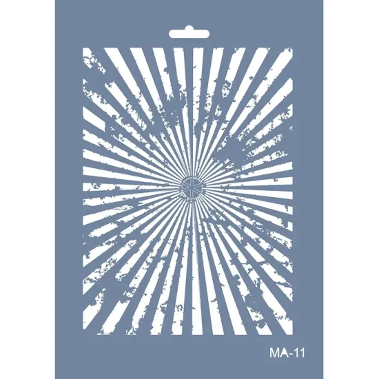 MA11 Mix Media Geometrik Desen Stencil 21x29cm
