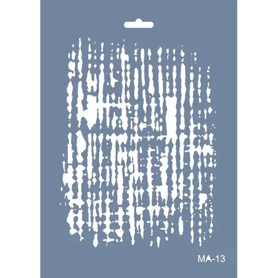 MA13 Mix Media Soyut Çizgi Stencil 21x29cm