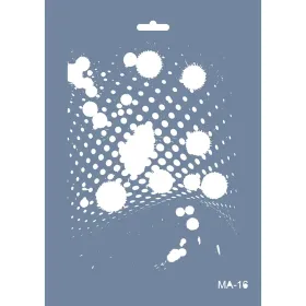 MA16 Mix Media Soyut Desen Stencil 21x29cm