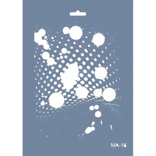 MA16 Mix Media Soyut Desen Stencil 21x29cm