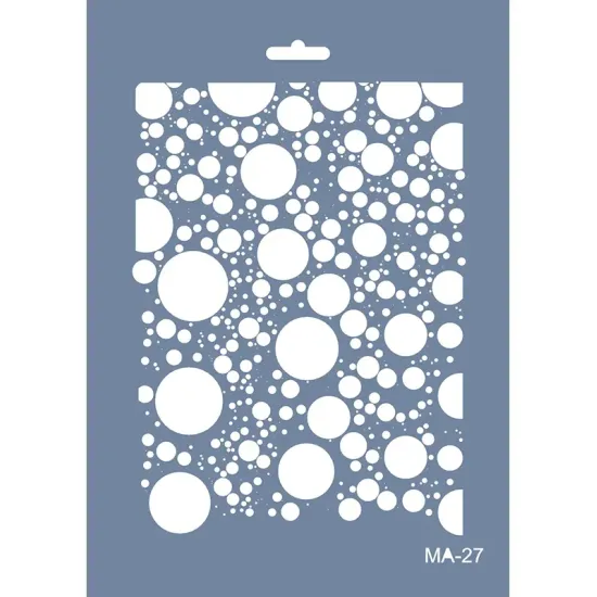 MA27 Mix Media Yuvarlak Desen Stencil 21x29cm