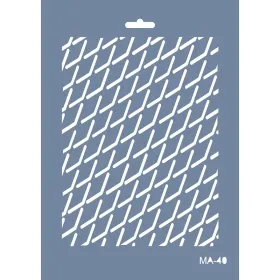 MA40 Mix Media Geometrik Desen Stencil 21x29cm