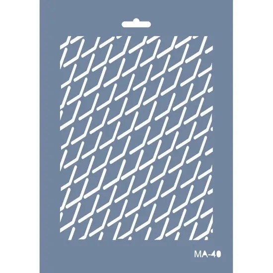 MA40 Mix Media Geometrik Desen Stencil 21x29cm
