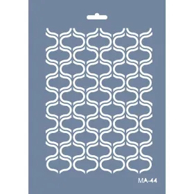 MA44 Mix Media Geometrik Desen Stencil 21x29cm
