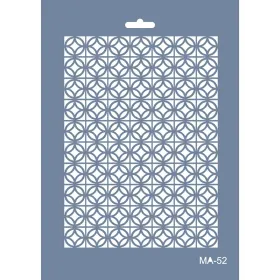 MA52 Mix Media Geometrik Desen Stencil 21x29cm