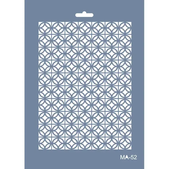 MA52 Mix Media Geometrik Desen Stencil 21x29cm