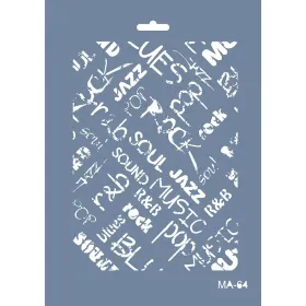 MA64 Mix Media Müzik Stencil 21x29cm