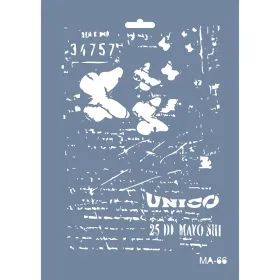 MA66 Mix Media Kelebek Yazı Stencil 21x29cm