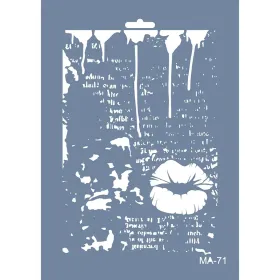MA71 Mix Media Dudak Stencil 21x29cm