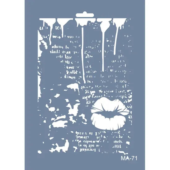 MA71 Mix Media Dudak Stencil 21x29cm