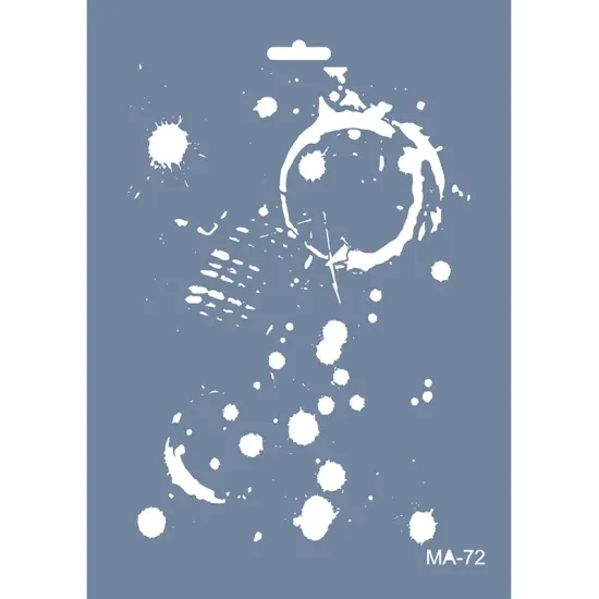 MA72 Mix Media Sıçrama Desen Stencil 21x29cm