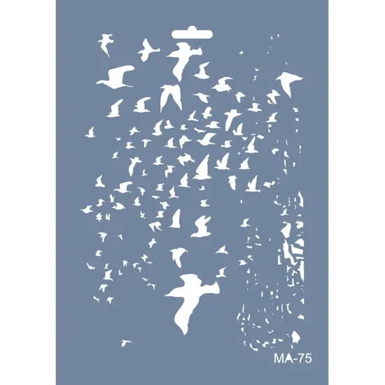 MA75 Mix Media Kuş Stencil 21x29cm