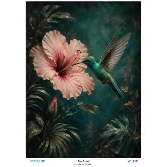 8243 Diamond Pirinç Dekopaj Kağıdı Plus Serisi 30x42cm
