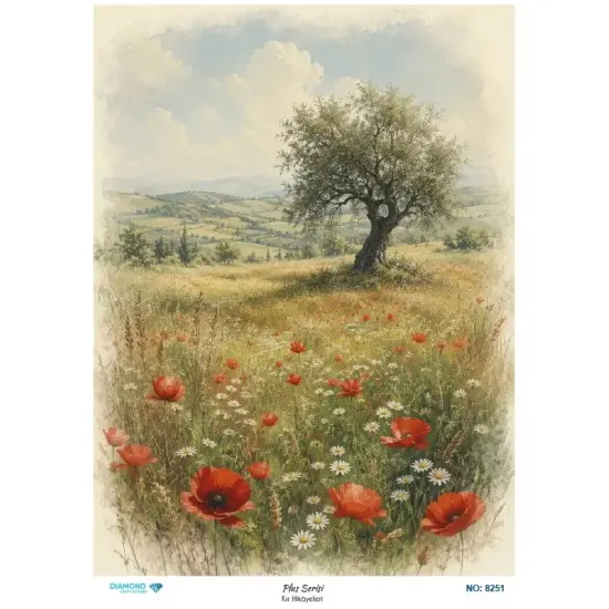 8251 Diamond Pirinç Dekopaj Kağıdı Plus Serisi 30x42cm