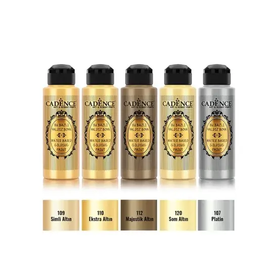 5x70 Su Bazlı Yaldız Boya Seti - Premium Işıltı ve Lüks Set