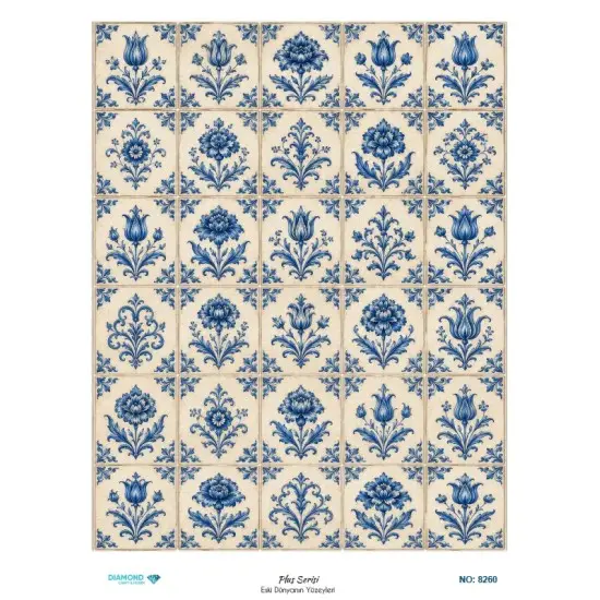 8260 Diamond Pirinç Dekopaj Kağıdı Plus Serisi 30x42cm