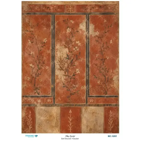 8261 Diamond Pirinç Dekopaj Kağıdı Plus Serisi 30x42cm