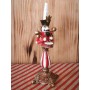 Atölye Tasarımı El Boyaması Nutcracker (Fındıkkıran) Mumluk Şamdan - 26 cm