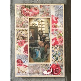Atölye Tasarımı Narlı Aynalı Karo Pano - 68x46 cm