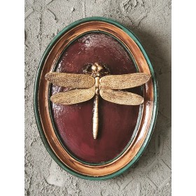 Atölye Tasarımı Altın Yusufçuk Oval Pano - 26 cm