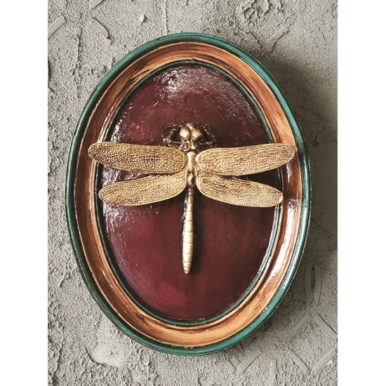 Atölye Tasarımı Altın Yusufçuk Oval Pano - 26 cm