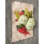 Atölye Tasarımı Lahanalı Sebze Kabartmalı Pano - 28 cm