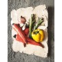 Atölye Tasarımı Havuçlu Sebze Kabartmalı Pano - 28 cm