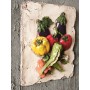 Atölye Tasarımı Patlıcanlı Sebze Kabartmalı Pano - 28 cm