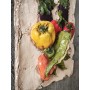 Atölye Tasarımı Patlıcanlı Sebze Kabartmalı Pano - 28 cm