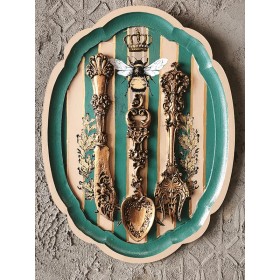 Atölye Tasarımı Kraliyet Arısı Temalı Mutfak Panosu - 40x30 cm