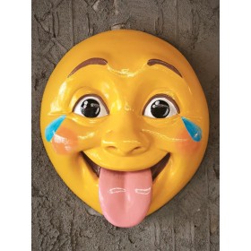 Atölye Tasarımı Dil Çıkaran Kahkaha Duvar Maskı - 30x28 cm