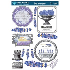 ÜT004 Lavanta İhtişamı Diamond Craft Ütü Transfer Kağıdı 25x35cm