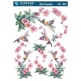 ÜT007 Sinek Kuşu Diamond Craft Ütü Transfer Kağıdı 25x35cm
