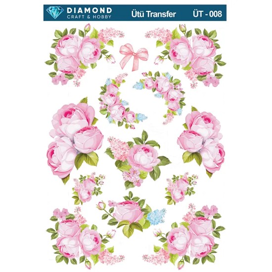 ÜT008 Güller Diamond Craft Ütü Transfer Kağıdı 25x35cm
