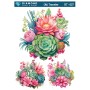 ÜT027 Çiçek Desenli Diamond Craft Ütü Transfer Kağıdı 25x35cm