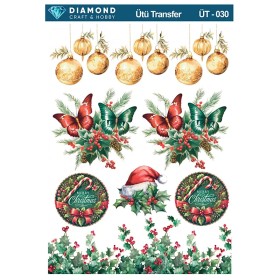 ÜT030 Yılbaşı Süsleme Diamond Craft Ütü Transfer Kağıdı 25x35cm