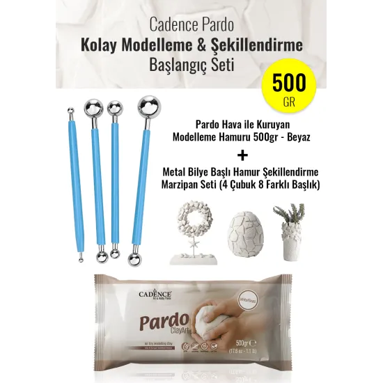 Cadence 500GR Pardo Hamur ve Marzipan Set - Cadence Modelleme Hamuru Başlangıç Seti | Evimde Hobi