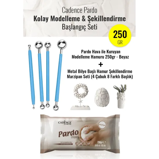 Cadence 250GR Pardo Hamur ve Marzipan Set - Cadence Modelleme Hamuru Başlangıç Seti | Evimde Hobi