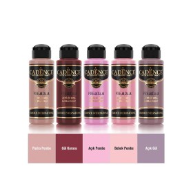 5x120 Premium Akrilik Boya Seti - Romantik Gül ve Pastel Pembe  Renkleri