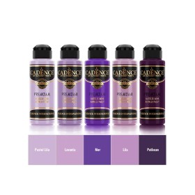 5x120 Premium Akrilik Boya Seti - Asil Mor ve Lavanta Bahçesi  Renkleri