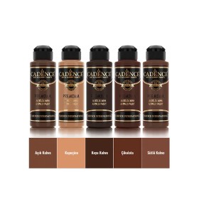 5x120 Premium Akrilik Boya Seti - Gurme Kahve ve Toprak Tonları Renkleri